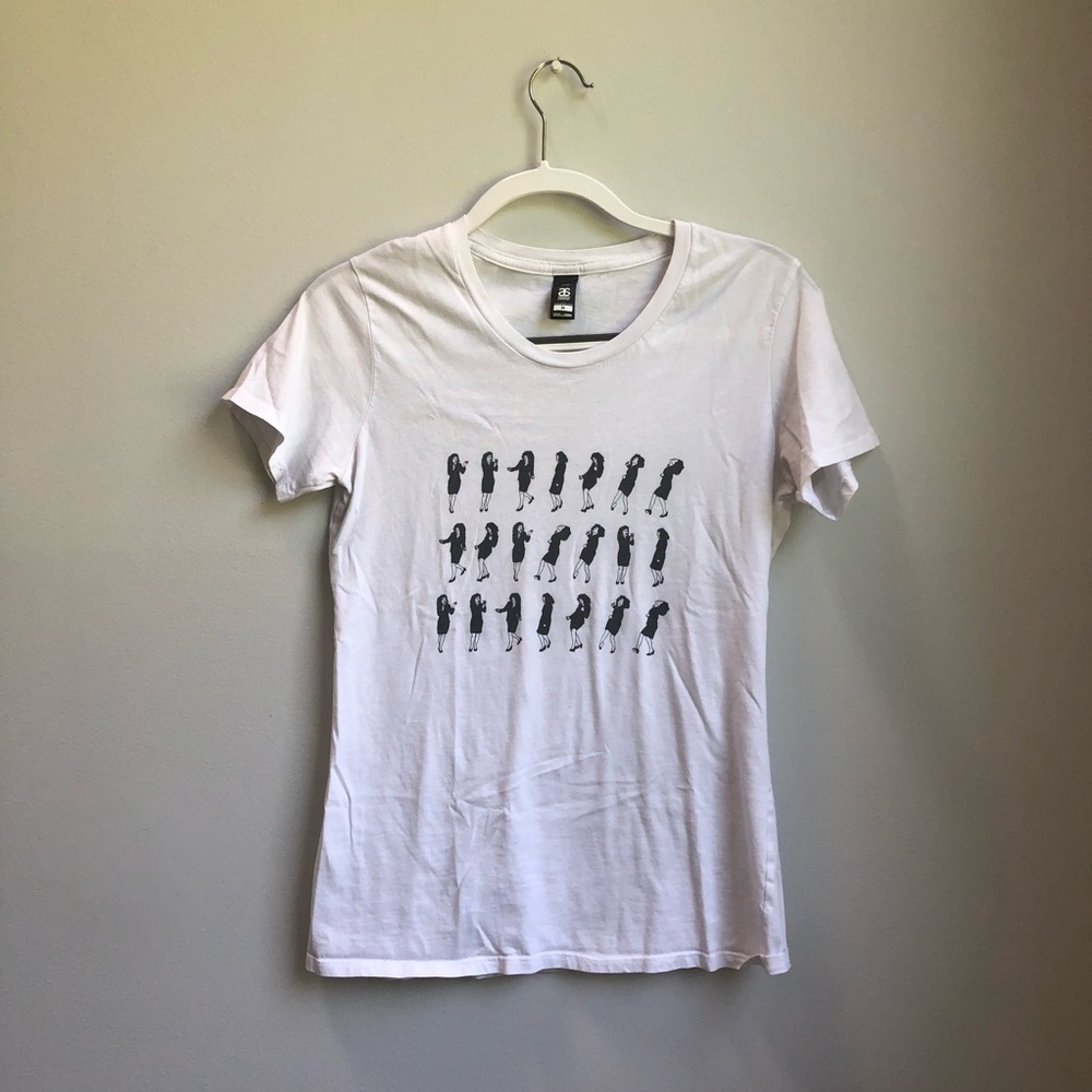 Seinfeld Elaine Dancing Graphic White Tee